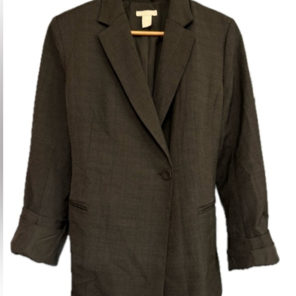 H&M Jackets & Blazers - H&M Brown Office Blazer Tailored Size 10 Single Button